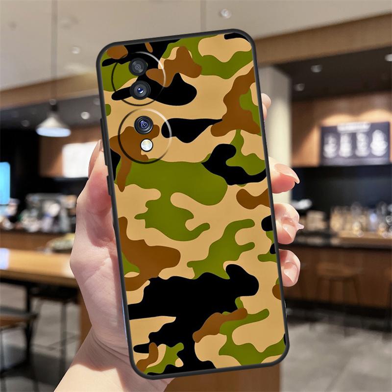 Military Army Camouflage Pattern Case For Honor Magic 7 5 6 8 Lite Honor 400 200 Pro 50 70 90 X8c X9a X9b X9c X9d Win RT Cover