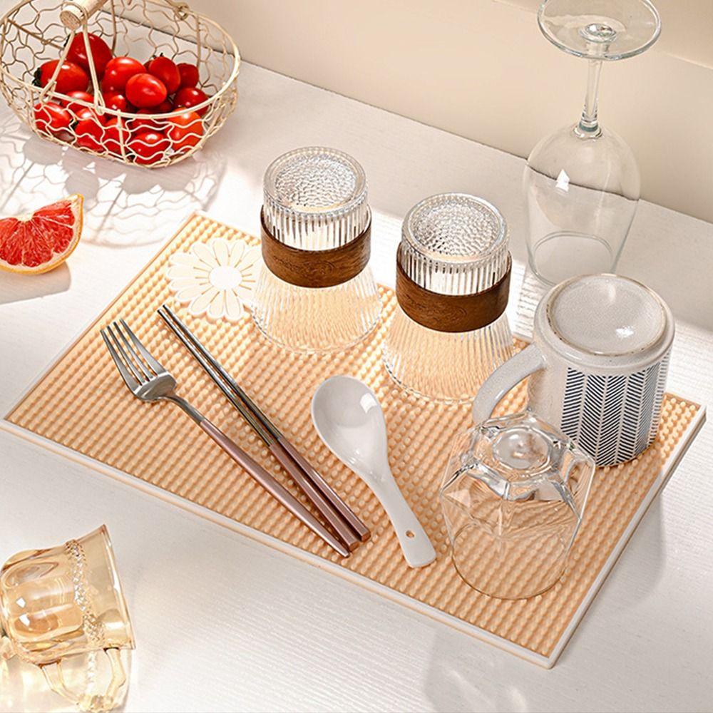 Foldable Kitchen Drain Mat Quick-drying Silicone Bar Mat New Drain Pad