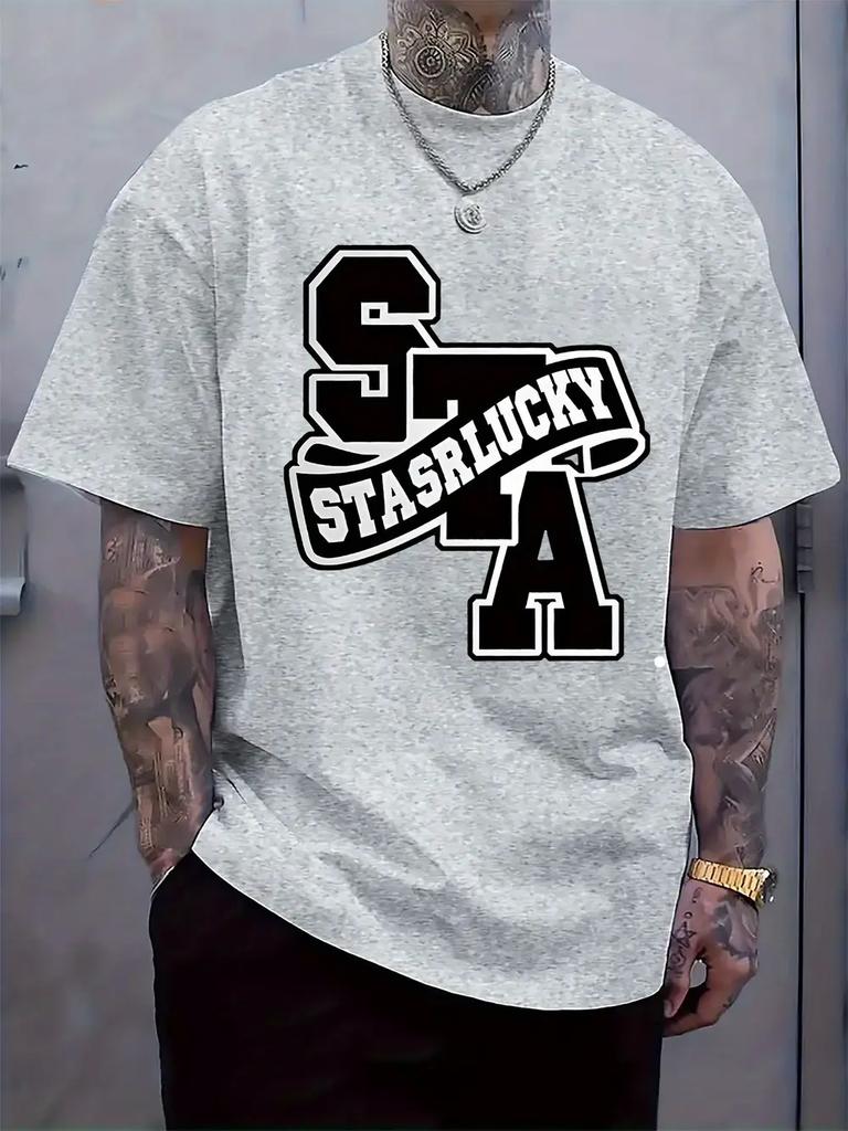 Casual Crew Neck T-shirt with St. Patrick'S Day Print
