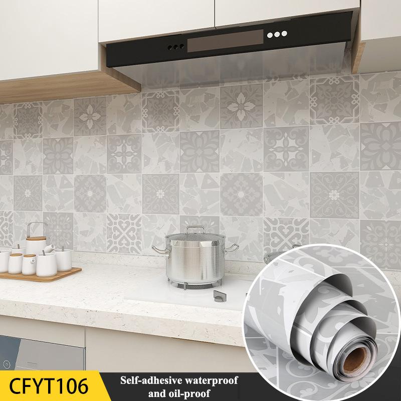 Naklejki Ścienne Kuchenne Odporne na Olej i Wodoodporne PCV Folia Aluminiowa Blat Kuchenki Szafka Samoprzylepna Tapeta do Dekoracji Domu