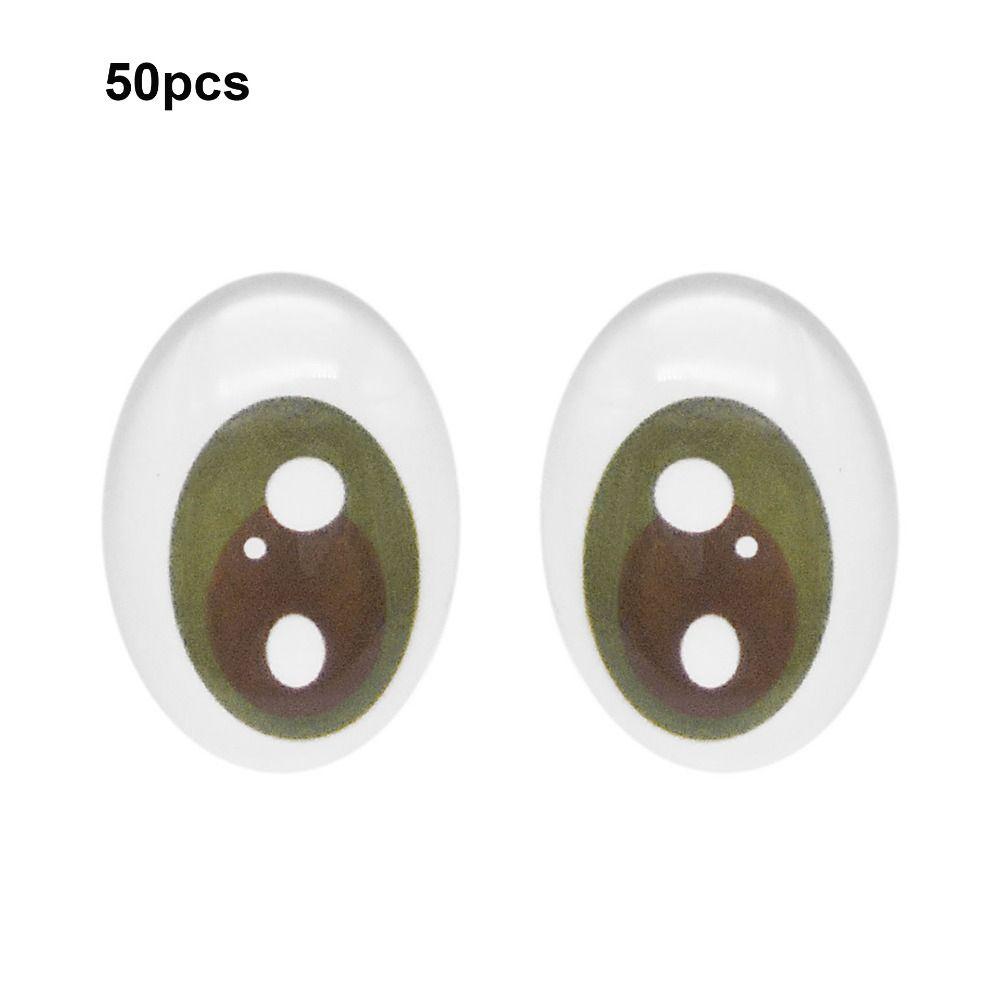 50pcs High Transparency Doll Eyes Accessories Crystal Simulation Glass Eye Patches