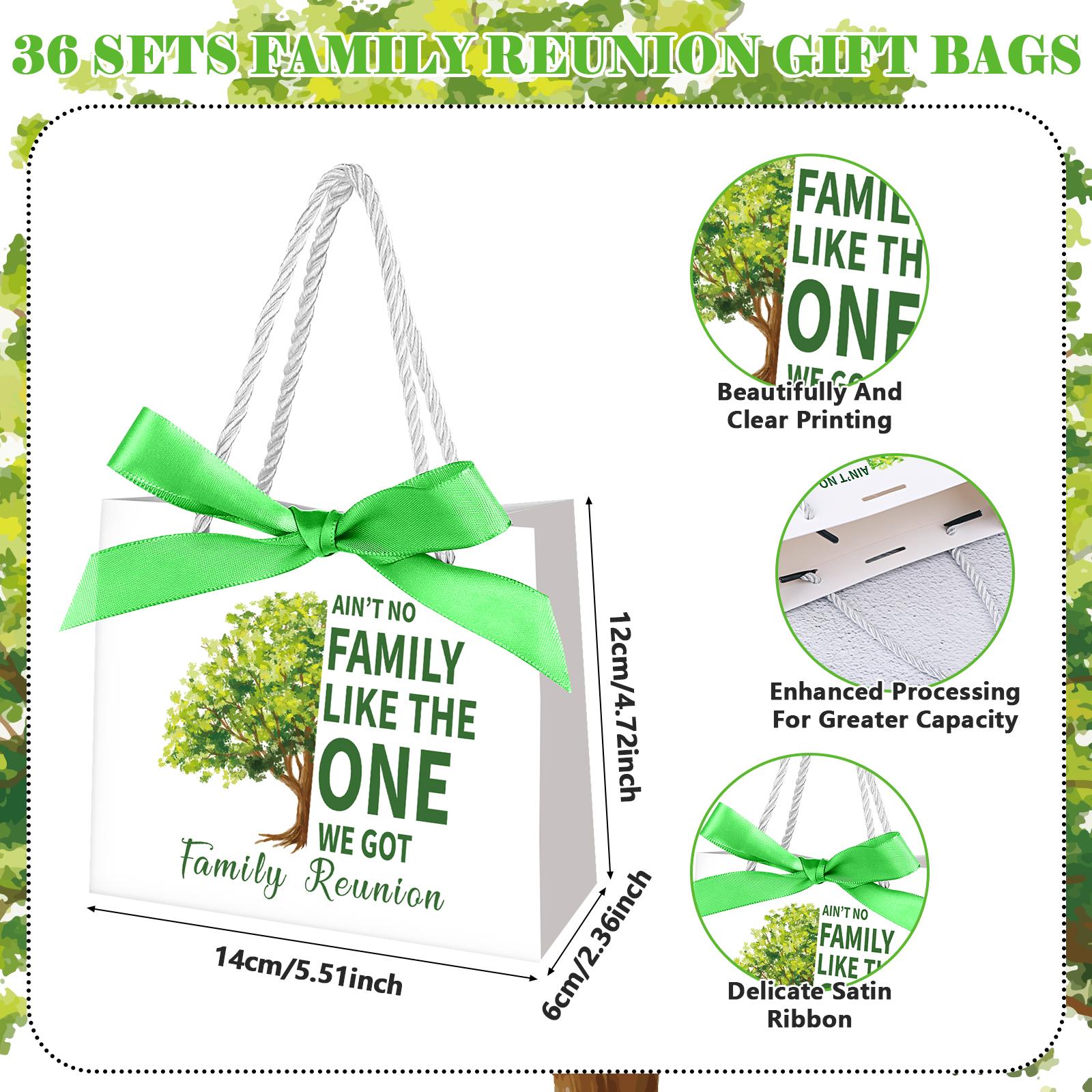 

Fionupi 36 Pcs Family Reunion Party Favors Gift Bags With Handles Bulk Reusable Family Reunion Goodie Bags Small Candy Treat Bag