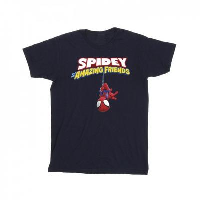 Mens Spider-Man Hanging Upside Down T-Shirt