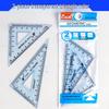 Transparent Student Drafting Ruler Set with Square and Triangle - 2 Pack