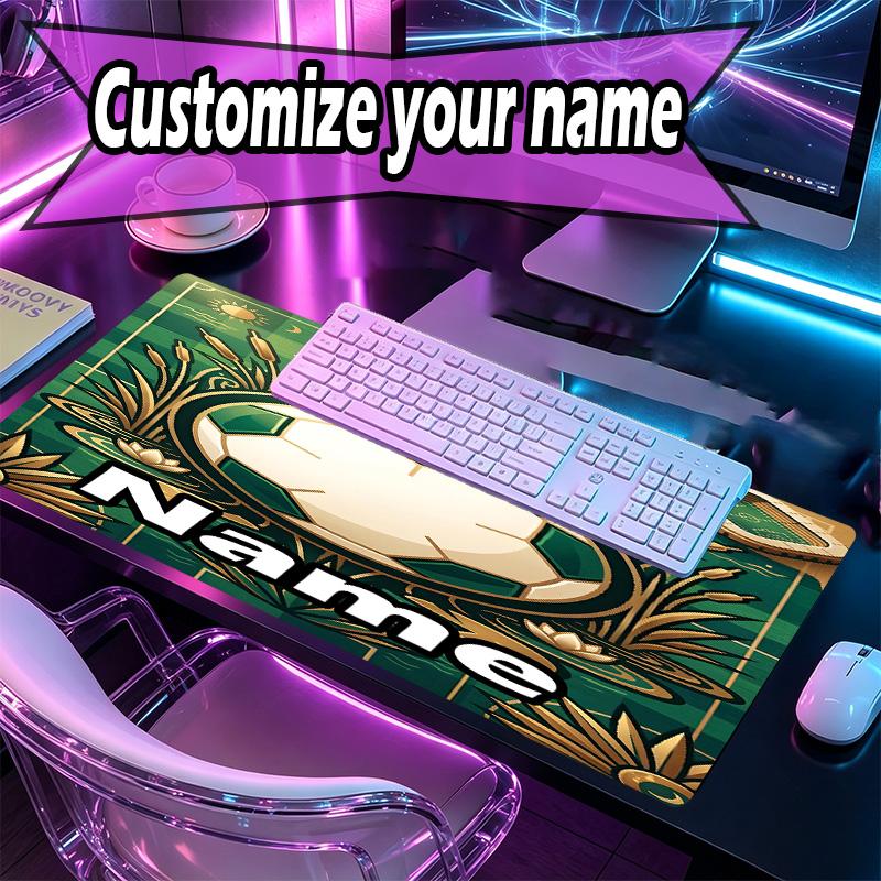 Custom Name Personalized Club Santos Laguna Pattern Mousepad, Laptop PC Desk Mat, Decorative Desk Mat for Home Keyboard Pad Gift