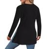 Plus Size Women's Fall New Long Sleeve Solid V-Neck Casual Home Top