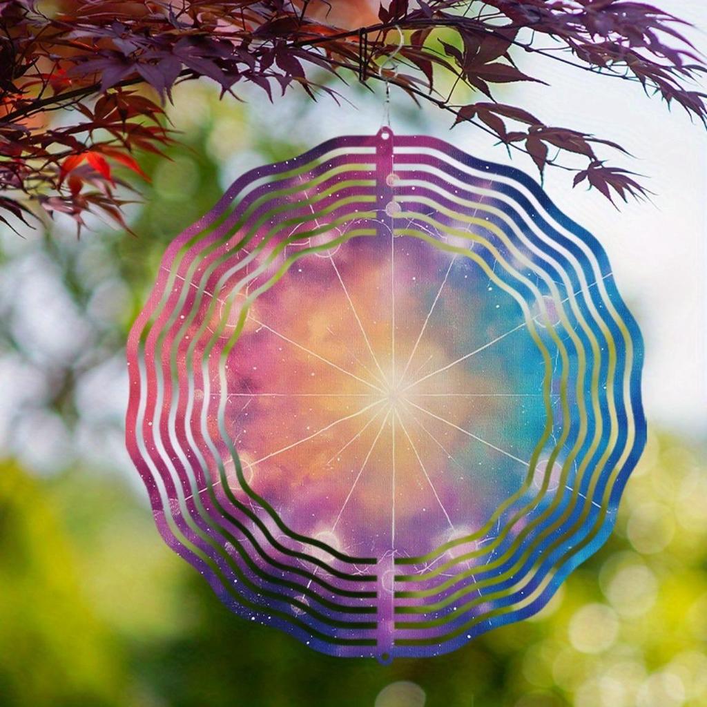 10 Inch Hanging Wind Chime Dynamic Rotating Outdoor Decor for Spring Summer Balcony Lawn Garden Elegant Gift for Relatives Friends