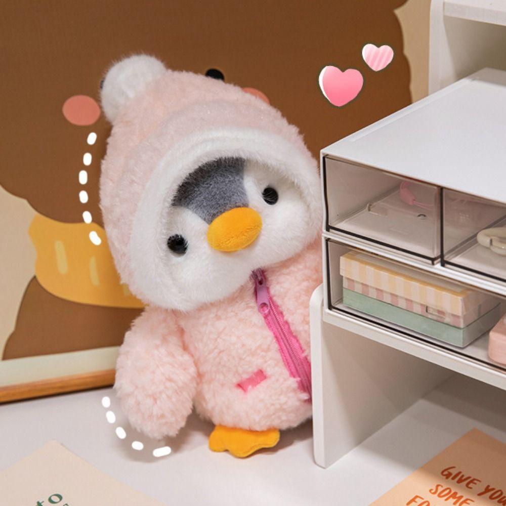 Wearing Clothes Hats Baby Comforting Sleep Doll Soft Plush Hat Penguin Toy  Kids Playing Supplies