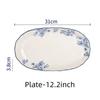 Chinese Ceramic Bowls Plates Retro Tableware Ramen Bowl Steak Dish Dessert Salad Plate Dinnerware Household Decor