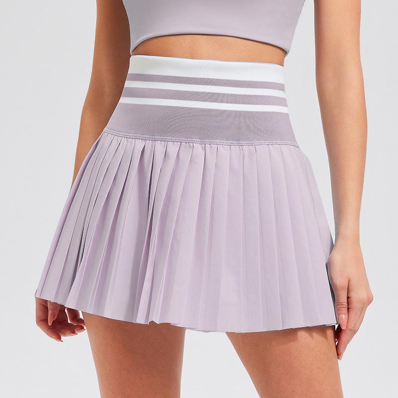 Cai Jue Women's Pleated Tennis & Badminton Skirt with Built-in Shorts & Pockets, Anti-exposure Design