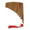Handgefertigte Panflöte 15 Natur-Bambuspfeifen Traditionelles Instrument Hausschuhe