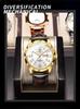 Binbang Ultra-thin Luminous Men's Quartz Watch - Automatic Movement, Waterproof with Calendar, Leather Strap, Business & Fashion Style.