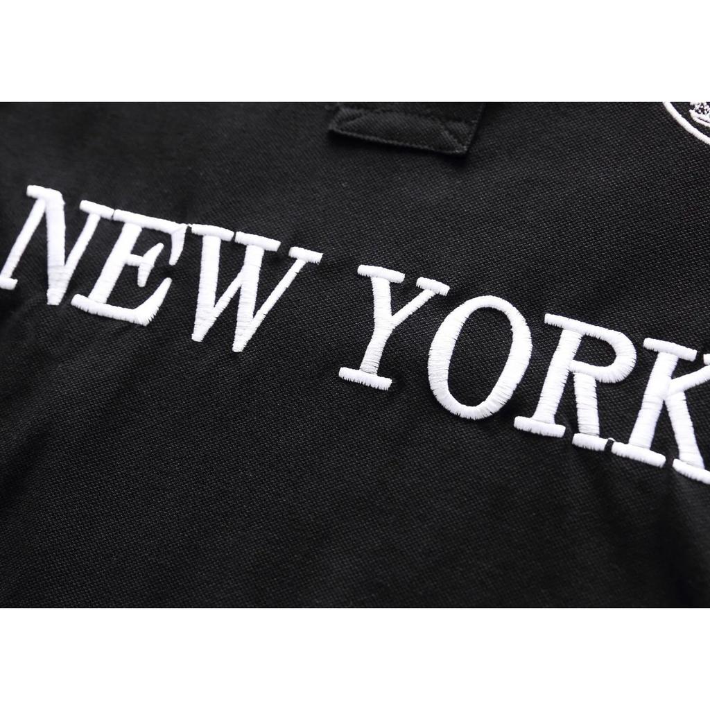 BeatStreet Nové Letné Pánske Polokošele Skvelý Dizajnér Originálna ZNAČKA NEW YORK Vyšívaná Krátky Rukáv Voľná Ležérna Športová Plus EÚ Veľkosť 7XL