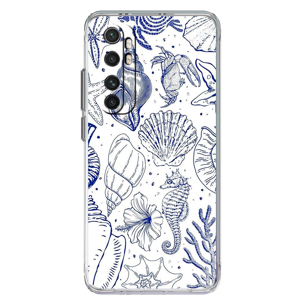 Phone Case For Xiaomi Mi Poco X7 X6 X5 NFC X3 F7 Ultra F6 Pro F3 15 14T 14 13T 11 12 13 Lite Clear TPU Cover Blue Ocean Animals