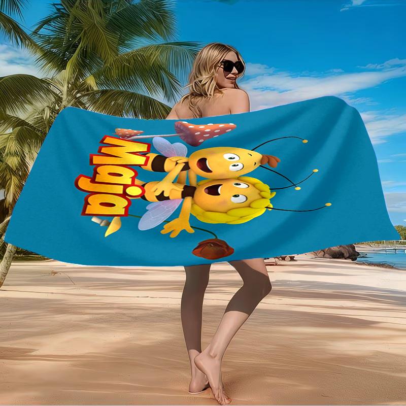 Bee Adventure Maya Beach Towel Microfiber Beach Towel, Lightweight and Quick-Dry, for Summer Travel, Swimming Pool Fan Birthday Gift
