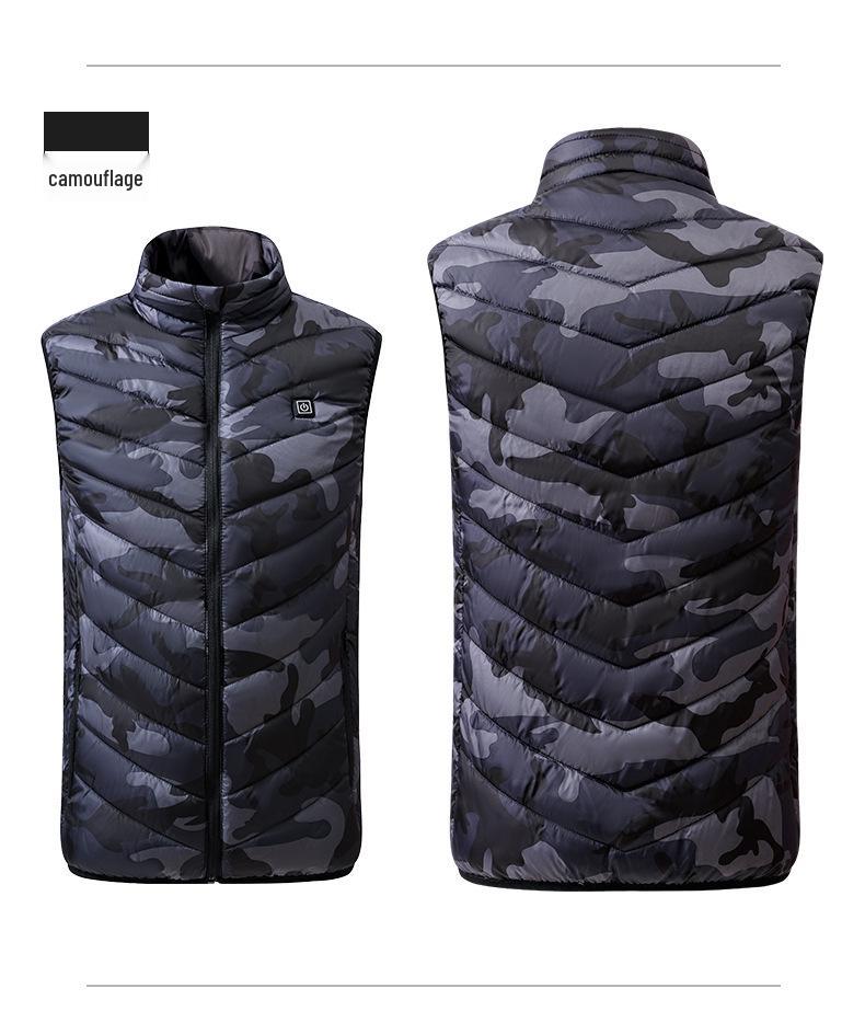Four-Zone Temperature-Control Electric Heating Vest for Safe, Warmth