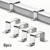 8 ks Square Tube Strap Clamp Bracket Pohodlné Pevné Vysoký výkon pro 4cmx4cm trubky Spona