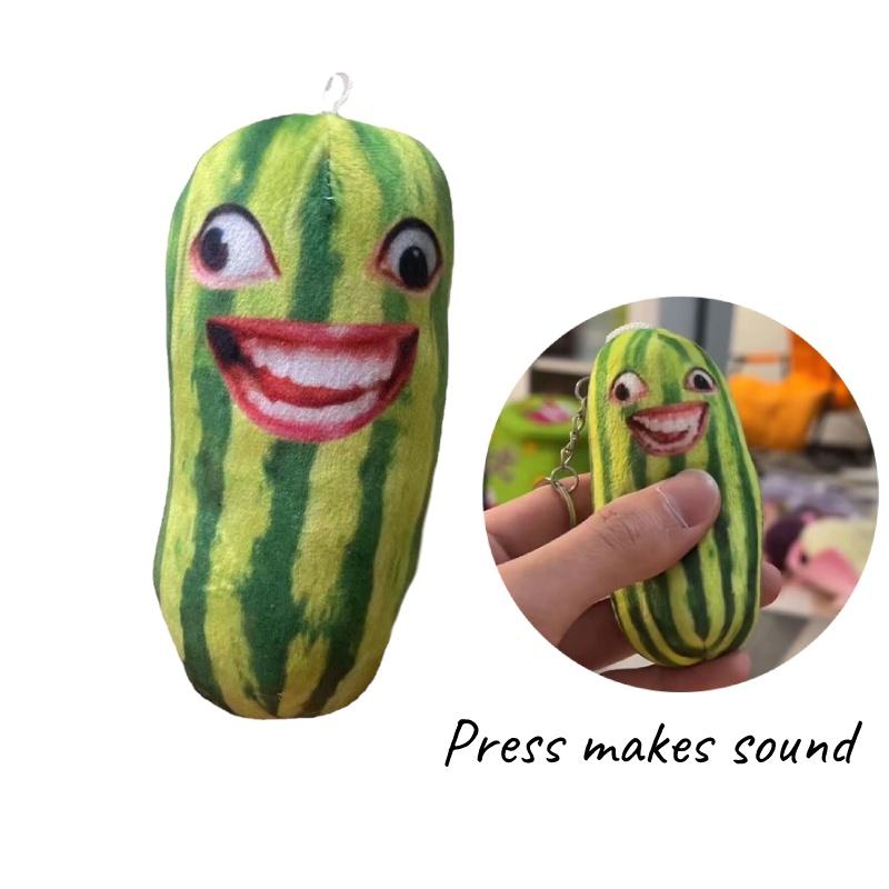Talking Watermelon Slice Plush Toy Adorable Pp Cotton Stuffed Animal For Kids And Adults