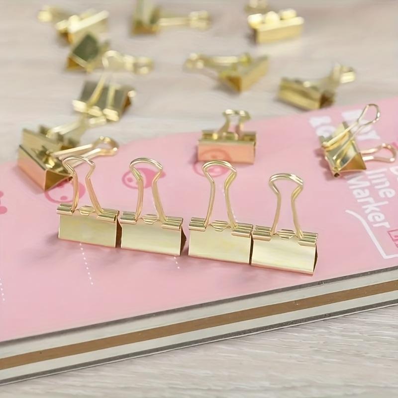 50Pcs Gold Metal Clip - Office and Home Compact Rugged Folder