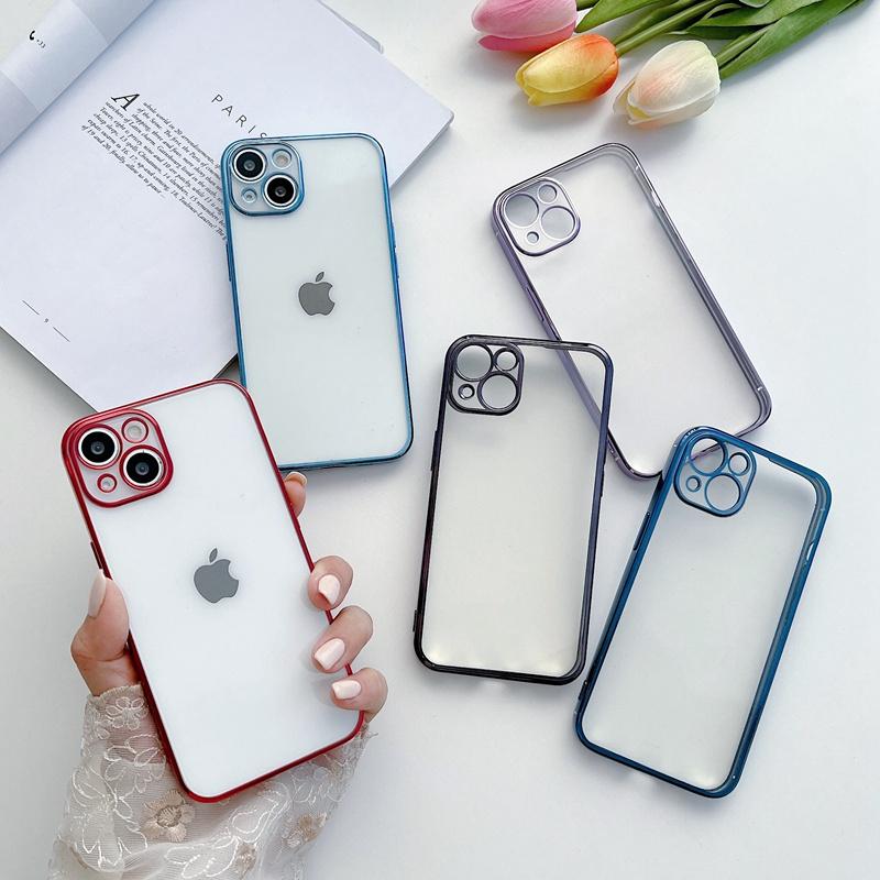

Мягкий силиконовый чехол для телефона для iPhone 14 Plus 13 12 Mini 11 Pro Max XR X XS Max 8 7 6S Plus Чехлы Прозрачный прозрачный TPU Крышка камеры