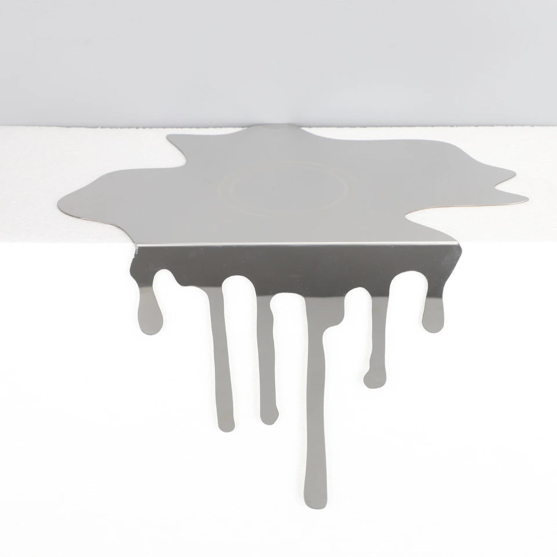 Modern Minimalist Creative Stainless Steel Abstract Drip Tray Office Home Desktop Decoration 39x26x26cm серебряный