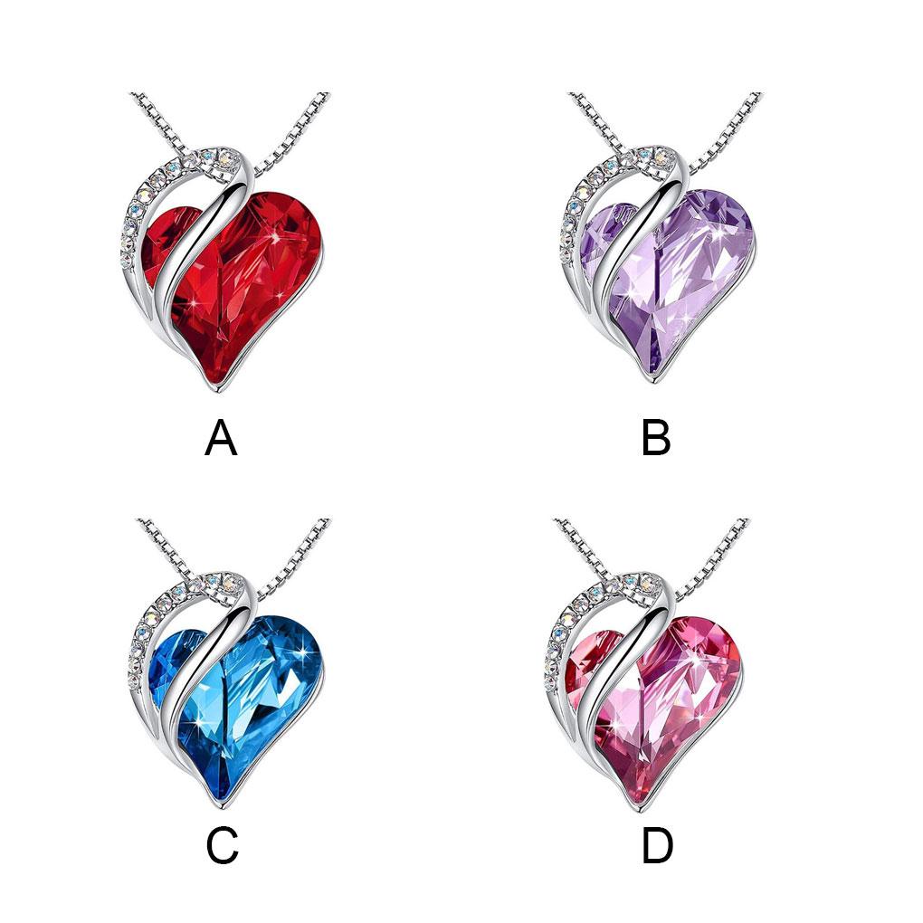 Women Heart Pendant Necklace Vintage Crystal Choker Costume Party Couple Neck Chain Jewelry Accessories Personalized Present