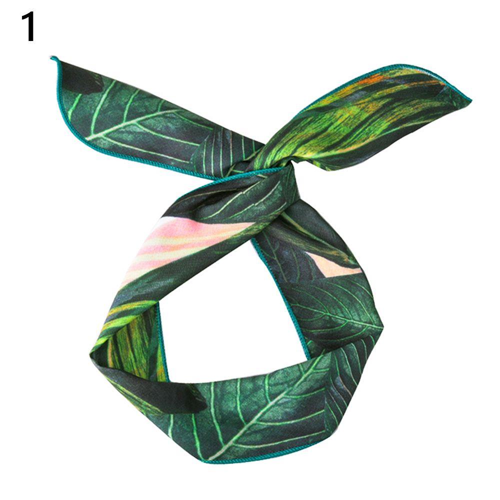 

Washing Headwear Makeup Scarf Headband Bunny Ears Hairband Metal Wire Ribbon Cross Knotted 1