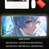 robin honkai Mouse Pad RGB Gaming Mousepad Big LED Pad PC Desk Mat Luminous Mouse Pad Large Keyboard Mats Table Rug With Backlit