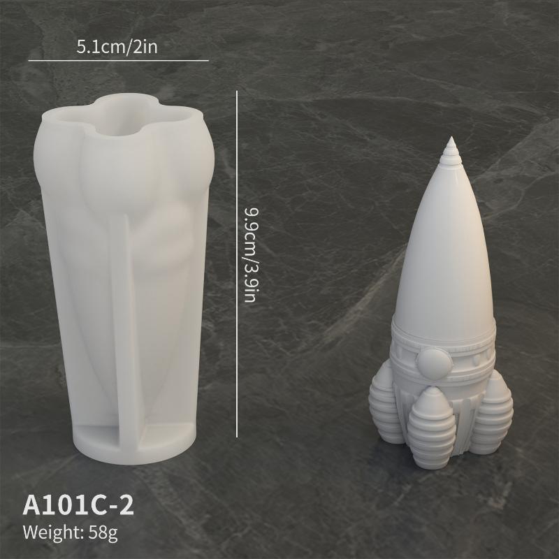 3D Weltraum-Astronaut Silikon-Kerzenformen Weich Leicht zu entformen Handgefertigt Luft- und Raumfahrt-Thema Gipsbasteln Harz Zementform