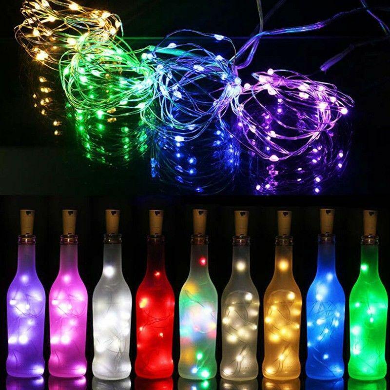 20LED Wine Bottle Cork Shaped String Fairy Lights Night Lamp Faddish Battery ZKStar WBL
