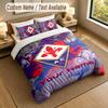 3Pcs Bedding Set Custom Name Text, 1 Sheet 2 Pillowcases Home Bed DecorFiorentina FC