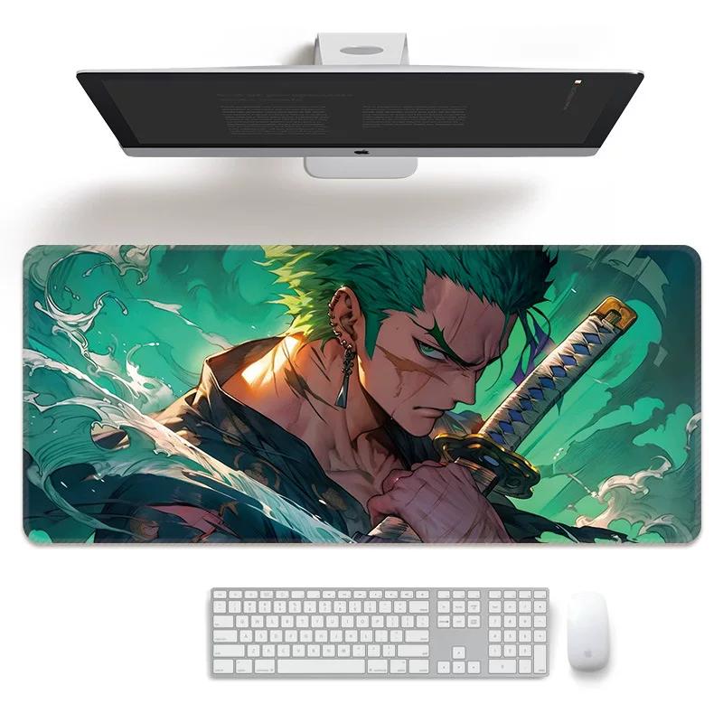 Cartoon Anime Mouse Pad Oversized ONE PIECE Boys E-sports Game Two-dimensional Computer Keyboard Desk Pad Office Cute Large Size  Non-slip Mouse Pad