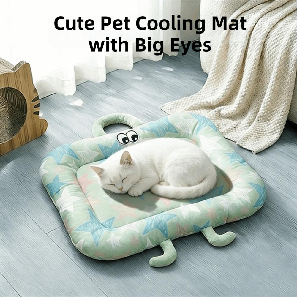 Cartoon Summer Dog Bed Nonslip Pet Cooling Nest Cute Ice Silk Cushion Pet Sleeping