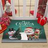 1PC 40*60cm Christmas Entry Door Foot Mat Christmas Carpet Floor Mat Bathroom Non-slip Absorbent Floor Mat Holiday Door Mat Home Decoration
