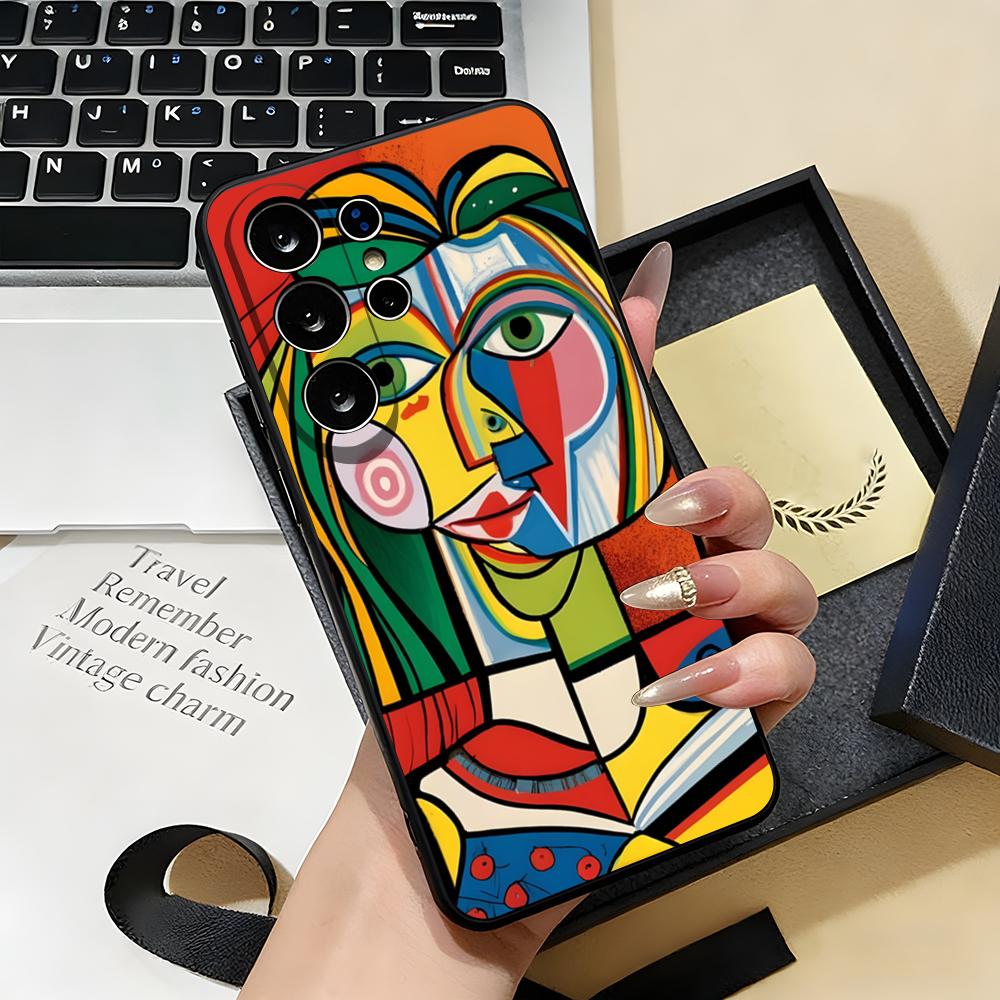 Kunstenaar Pablo-Picasso Telefoonhoesje Voor Samsung S26 S25 S24 FE S23 S22 S21 Plus S20 Ultra Note20Ultra Zwart Zacht Hoesje