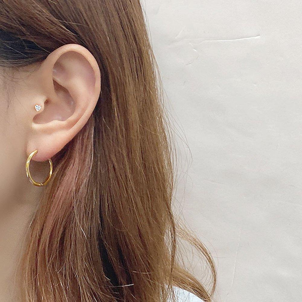 Heart Cubic Piercing + Ring Piercing [Sold as a Pair]