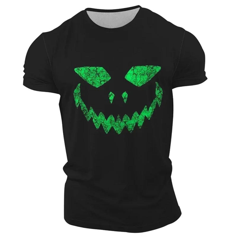 Summer Classic Casual Retro Horror Skull 3d Printed Men's T-shirt O Neck Short Sleeve Oversized Loose Casual Hip Hop Street Top