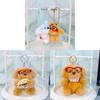 Plush Dog Keychain With Glasses Cute Cartoon Puppy Toy For Bags And Keys