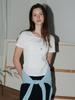 Aeskoneo [Askoneo X Hier Lor] Ribbed U-Neck T-Shirt Ivory At6Tsb018Iv