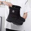 Men S Winter Snow Boots Zippered Fleece Lined Non Slip Casual Shoes