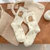 1Pair Soft Capybara Socks Thick Middle Tube Socks Cute Winter Socks  for Woman Girls