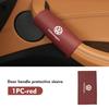 RUN1 Car Door Inner Handle Protector Armrest Handle Decor Cover For Volkswagen VW Scirocco Passat Polo B5 B6 B7 CC Tiguan Sharan