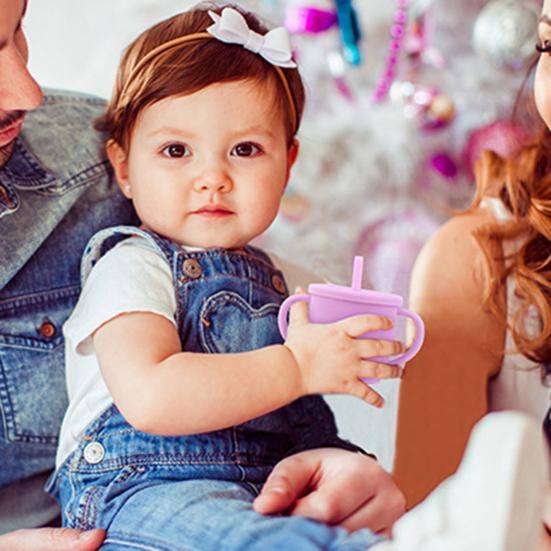 200ML Straw Cup Unbreakable Leakproof Silicone Anti-rupture Toddler Sippy Bottle Kids