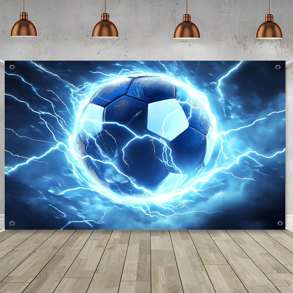 3D Ball Creative Pattern Hanging Flag Polyester Printed Banner Hand Pulled Flag