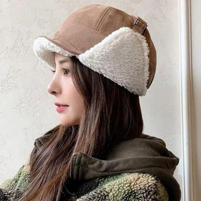 Winter Warm Fleece Lined Short Brim Cute Earflap Hat
