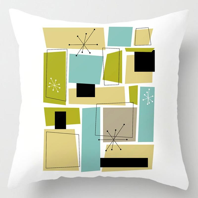 

Подушка для дивана, автомобильная подушка, подушка для сна во время обеденного перерыва для студентов, наволочка с красочным геометрическим узором, украшение дома 40x40cm