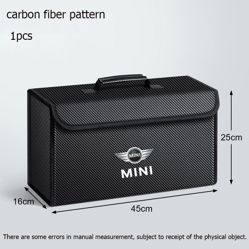 BFY1 Car Trunk Storage Box Large Capacity PU Leather Finishing Bag for Mini Cooper Countryman WORKS R53 R55 R56 R57 R58 R60 F54 F55