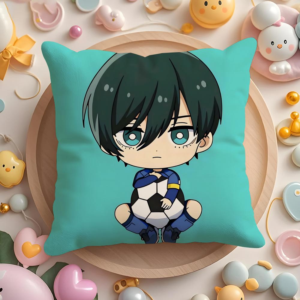 BLUE Anime L-LOCK Cushion Cover Home & Car Multi-Scene Pillow Cover - Reversible, Soft & Durable for Daily Use