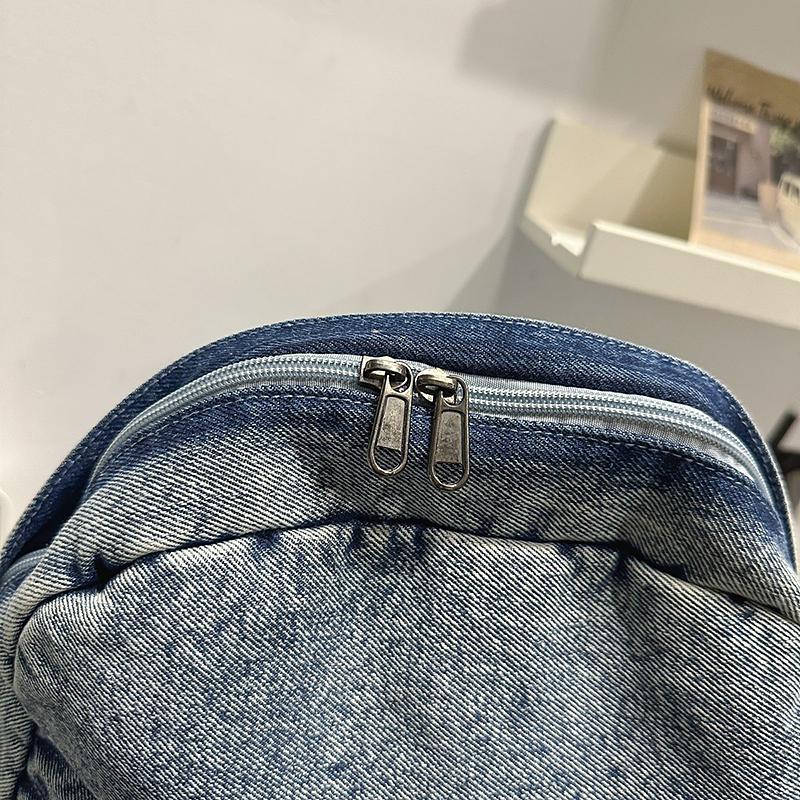 Denim Backpack Student Schoolbag Women's Travel Backpack