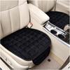 Black Car Seat Cushion,Seat Pad with Non-Slip Rubber Bottom & Storage Pouch,Universal for Vehicle Truck Van SUV Office Chair